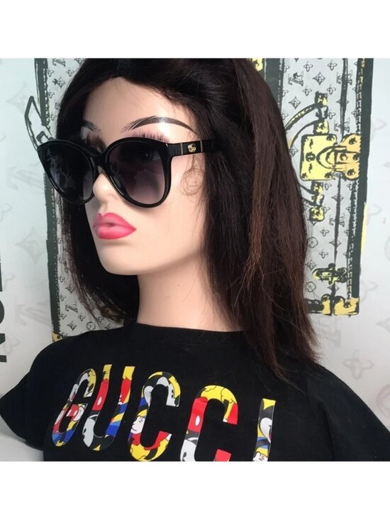 New Authentic Gucci Black Cat-Eye Sunglasses GG0631s 001 main image 4